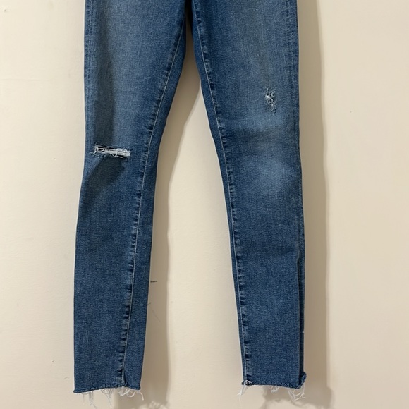 Agolde Dark Wash Distressed Sophie Skinny High Rise Denim Jeans Size 25 - Picture 3 of 11